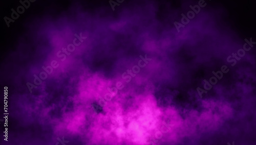 Abstract purple smoke misty fog on isolated black background. Texture overlays. Paranormal mystic smoke, clouds for movie scenes.