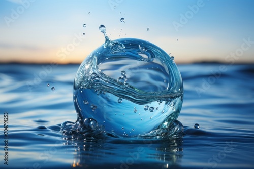 水の球,Generative AI AI画像