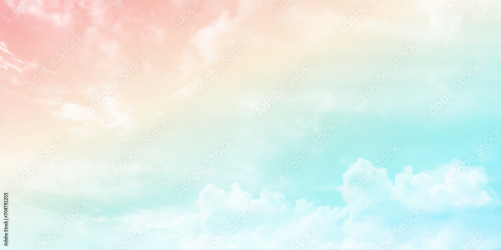 Fantastic soft white clouds against pastel sky Fantastic soft white clouds against pastel sky
