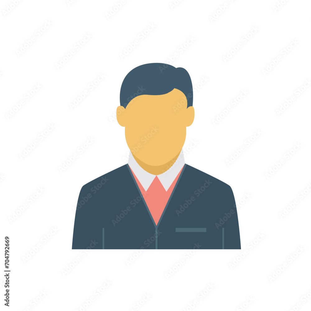 business man avatar cartoon vector element design template