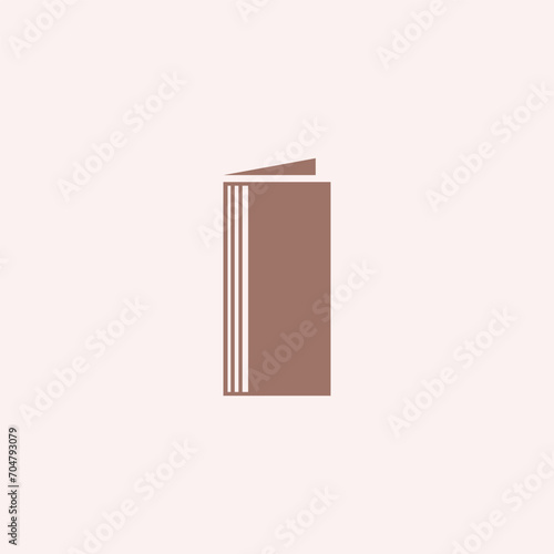 Minimalist and modern book logo for education and organization theme. Also great for company logos,