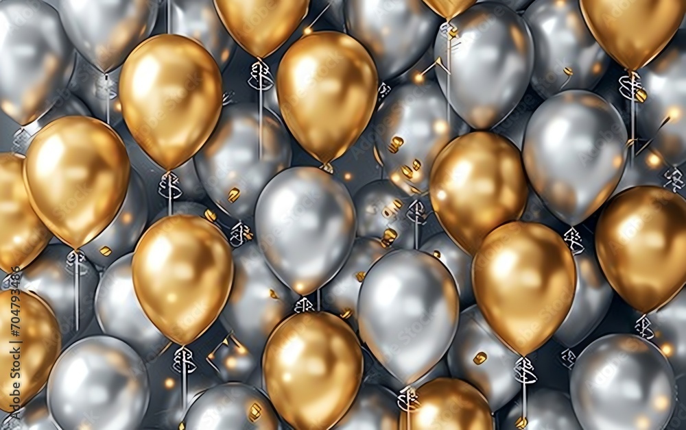 gold and silver balloons gold and silver balloons