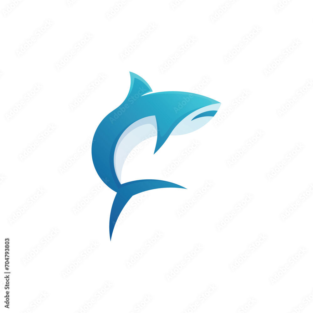 Fototapeta premium Shark Gradient Logo