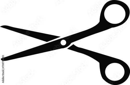 Scissor vector Flat Icon Design, cutting sign . black vectors, Scissors for cutting flat design, isolated on transparent background, used for mobile, app, logo design or UI.