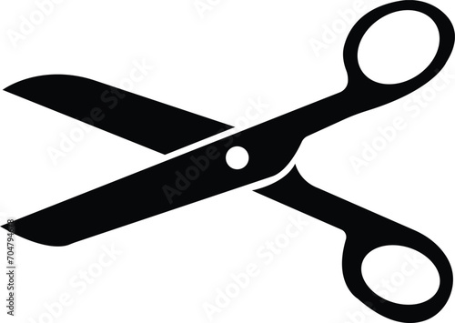 Scissor vector Flat Icon Design, cutting sign . black vectors, Scissors for cutting flat design, isolated on transparent background, used for mobile, app, logo design or UI.