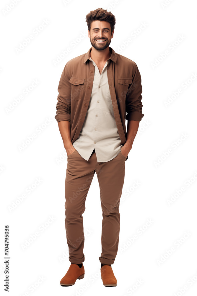Male in Casual Attire Isolated Male in Casual Attire Isolated