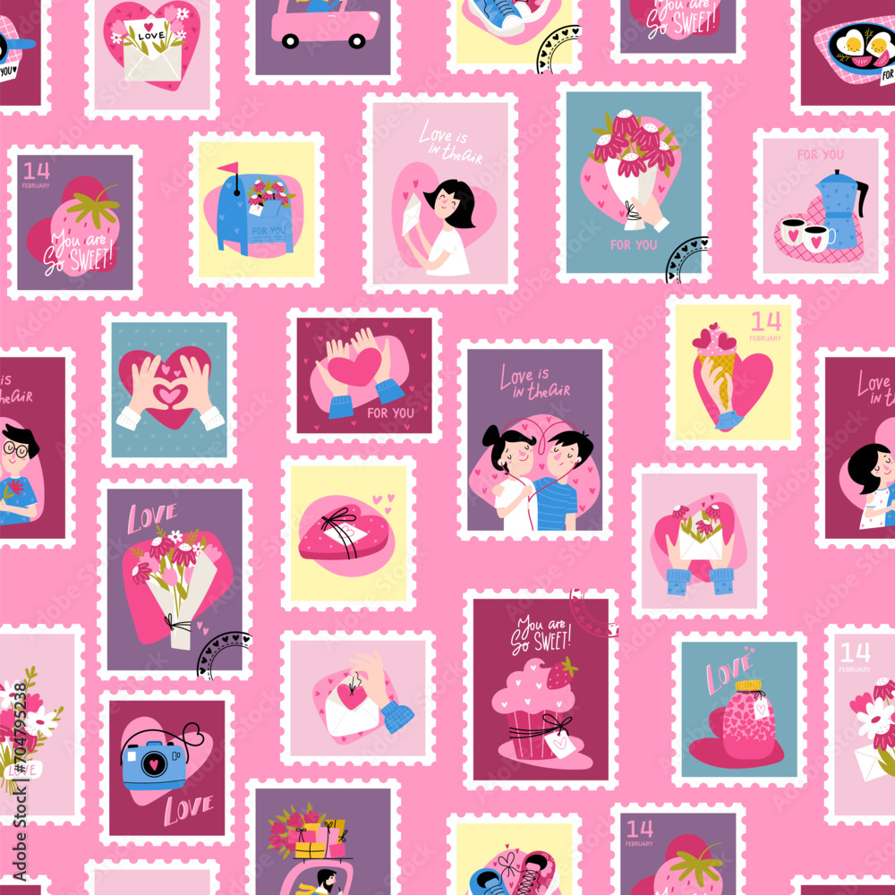 Seamless pattern for Valentine day