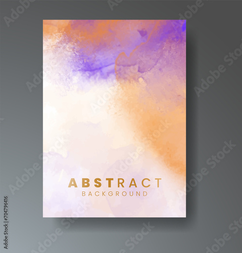 Cards with watercolor background. Design for your cover, date, postcard, banner, logo. © REZI