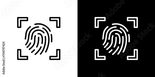 シンプルな指紋認証アイコン
