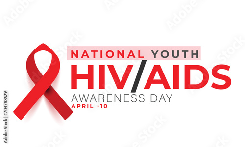 National Youth HIV - AIDS Awareness Day. background, banner, card, poster, template. Vector illustration.