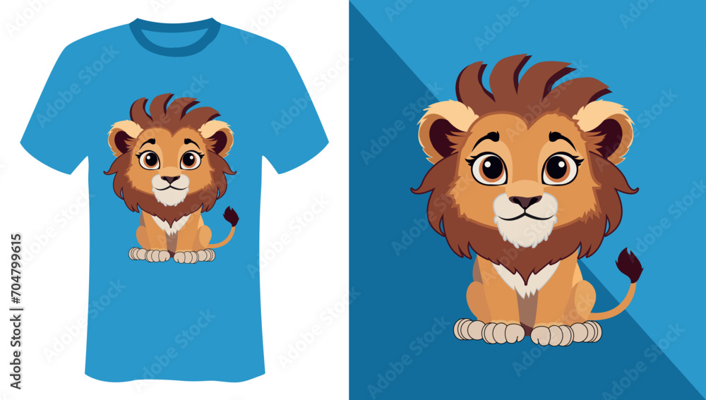 Cute Lion Graphic T-Shirts Design Cute Lion Graphic T-Shirts Design