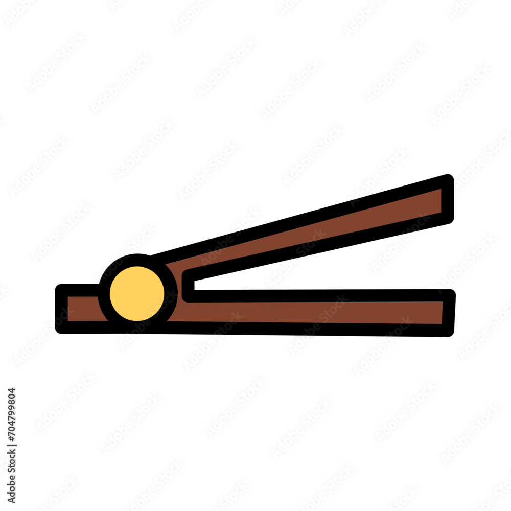 Frizzy Hair Iron Filled Outline Icon Frizzy Hair Iron Filled Outline Icon