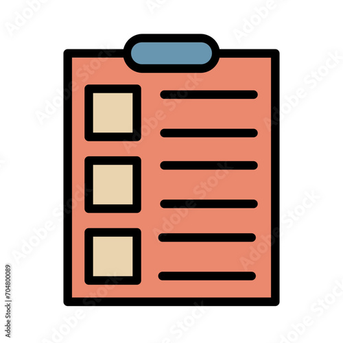 Acne Check List Filled Outline Icon