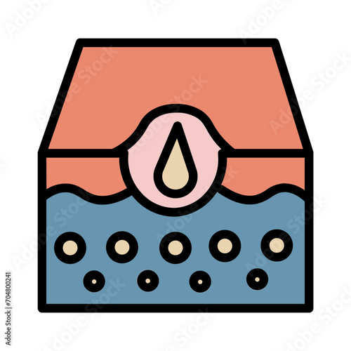 Layer Pimple Skin Filled Outline Icon