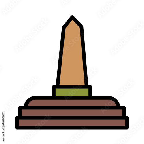 Ancient Cairo Egypt Filled Outline Icon