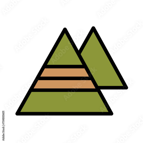 Ancient Cairo Egypt Filled Outline Icon