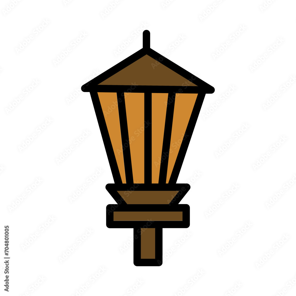 Lamp Post Light Filled Outline Icon Lamp Post Light Filled Outline Icon