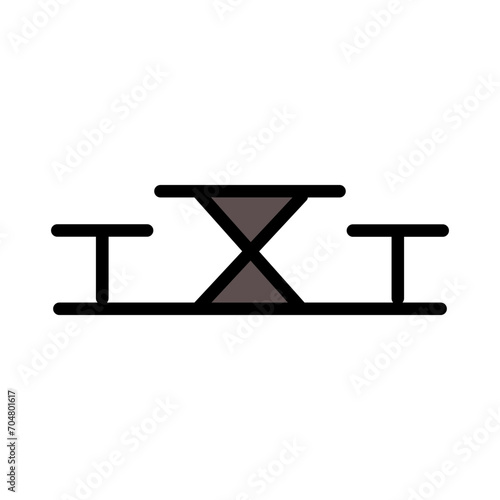 Bench City Park Filled Ouline Icon