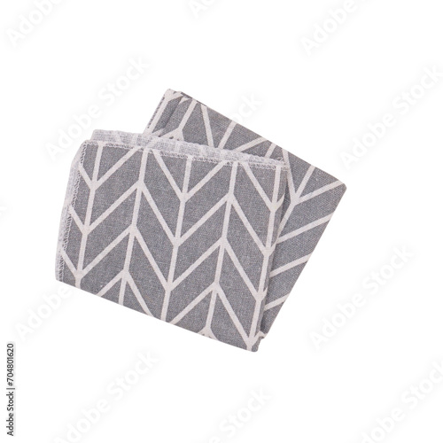 napkin table cloth folded in white isolation