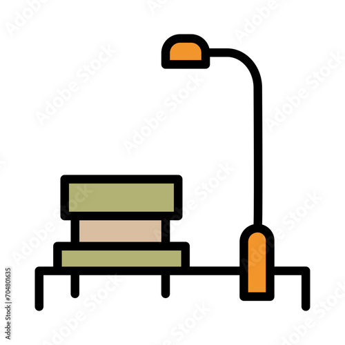 Bench City Park Filled Ouline Icon