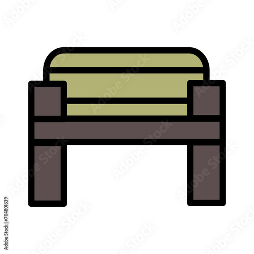Bench City Park Filled Ouline Icon