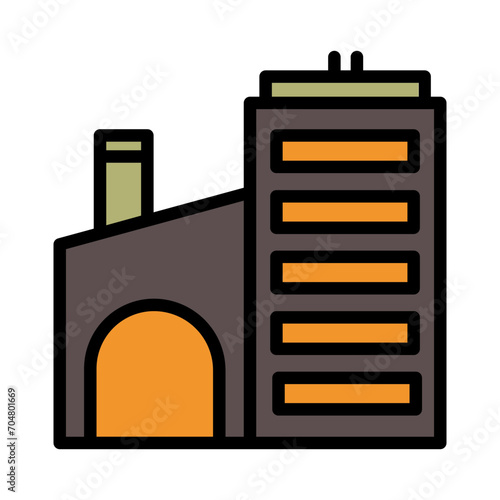 Building City Park Filled Ouline Icon