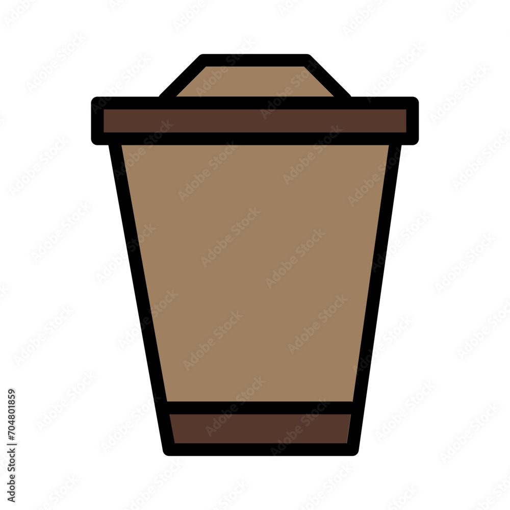 Basket Box Bin Filled Outline Icon Basket Box Bin Filled Outline Icon