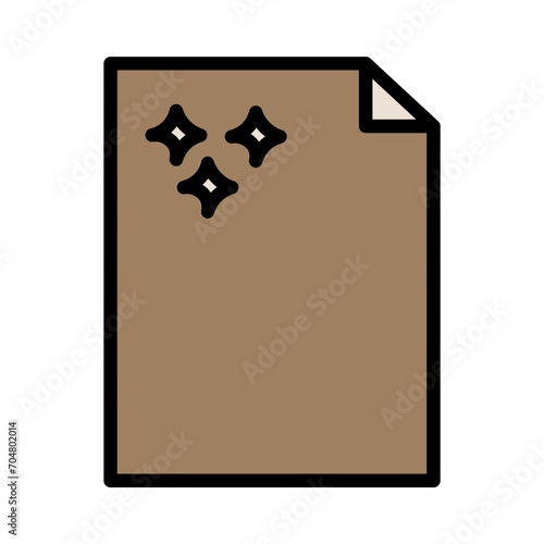 Foil List Plate Filled Outline Icon