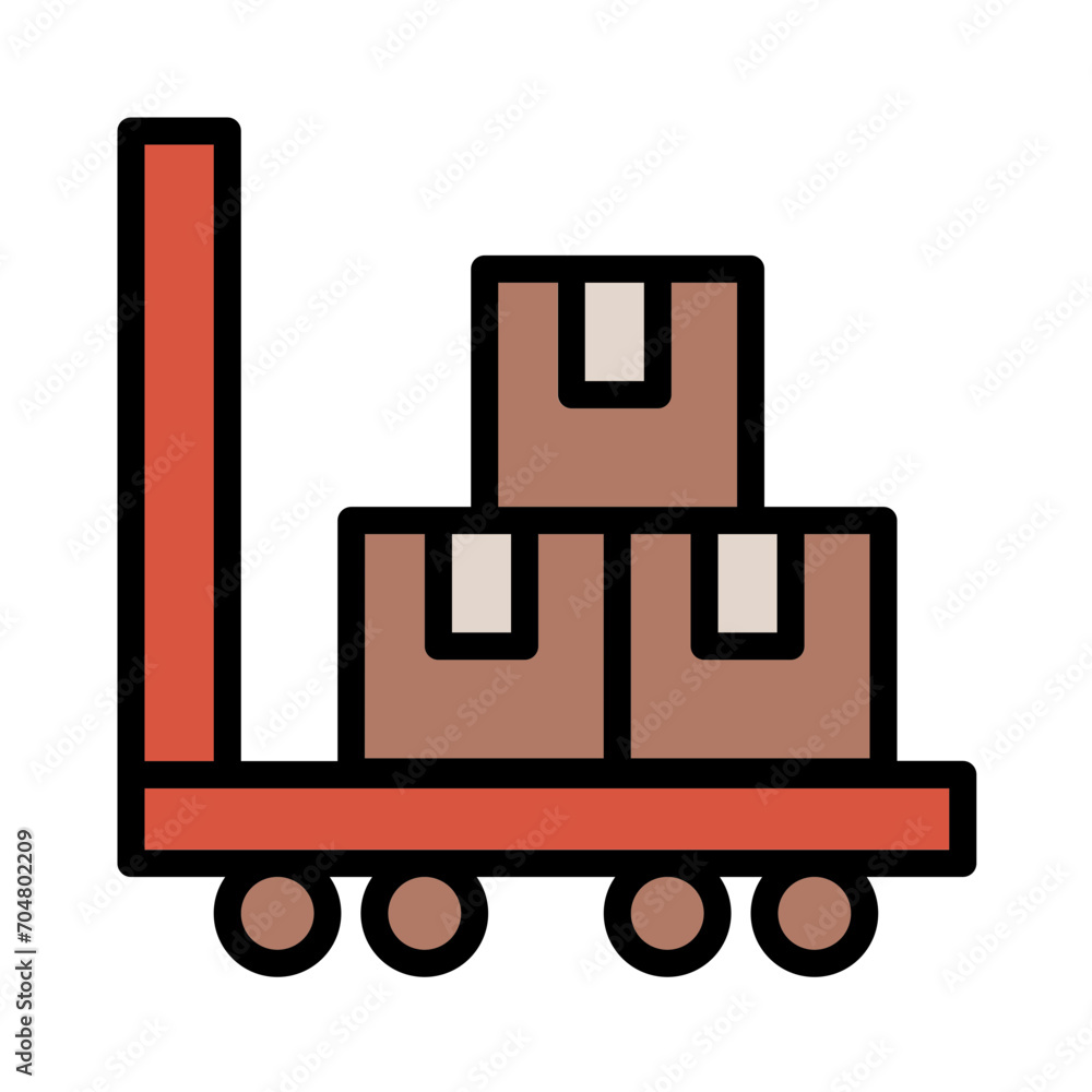 Bulk Cargo Load Filled Outline Icon Bulk Cargo Load Filled Outline Icon