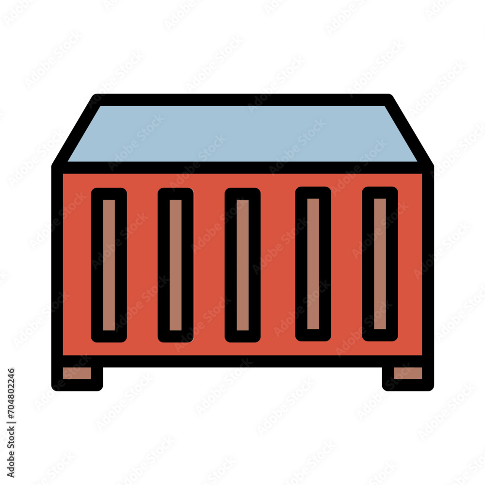 Cargo Crane Lift Filled Outline Icon Cargo Crane Lift Filled Outline Icon