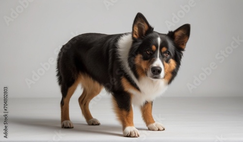  A dog on plain white background from AI Generative