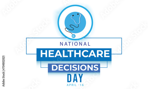 National Healthcare Decisions Day. background, banner, card, poster, template. Vector illustration. 