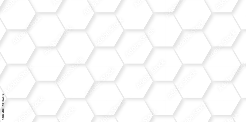 Seamless pattern with hexagonal white and gray technology line paper background. Hexagonal 3d vector grid tile and mosaic structure mess cell. white and gray hexagon honeycomb geometric copy space. Seamless pattern with hexagonal white and gray technology line paper background. Hexagonal 3d vector grid tile and mosaic structure mess cell. white and gray hexagon honeycomb geometric copy space.