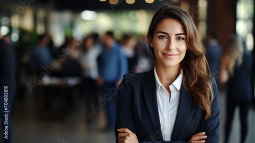 Confident business woman in a suit