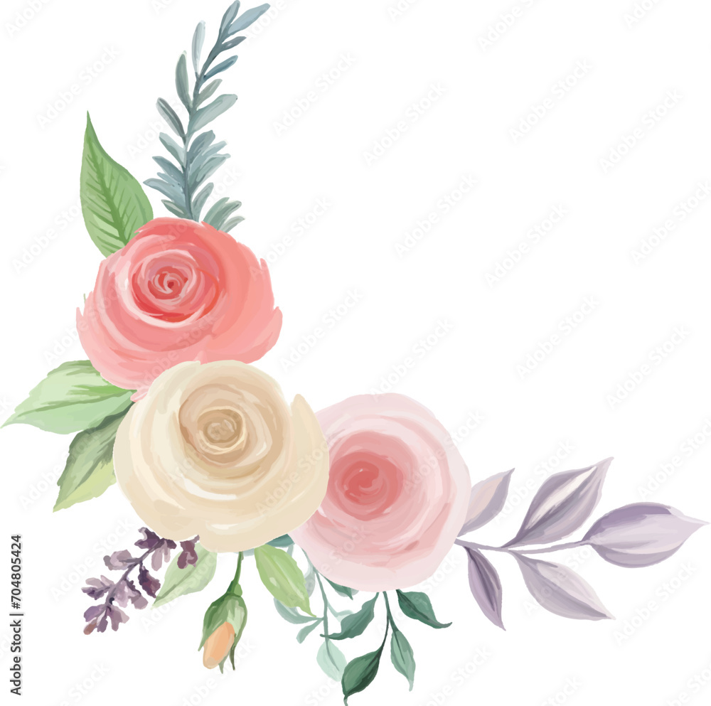 watercolor flower bouquet illustration, watercolor flower bouquet for wedding decoration, greeting, wallpaper, fashion, background.
