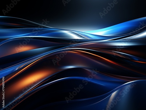 Abstract 3 dimensional digital wave background, Created with generative Ai 