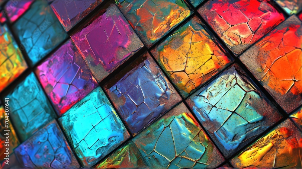 a close up view of a multicolored glass block pattern that appears to be made up of different colors. a close up view of a multicolored glass block pattern that appears to be made up of different colors.