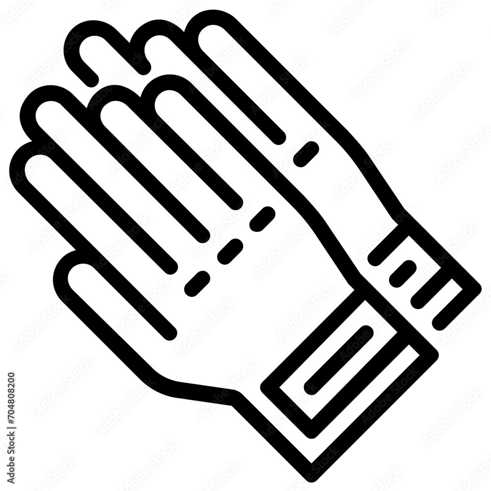 building gloves outline vector icon
