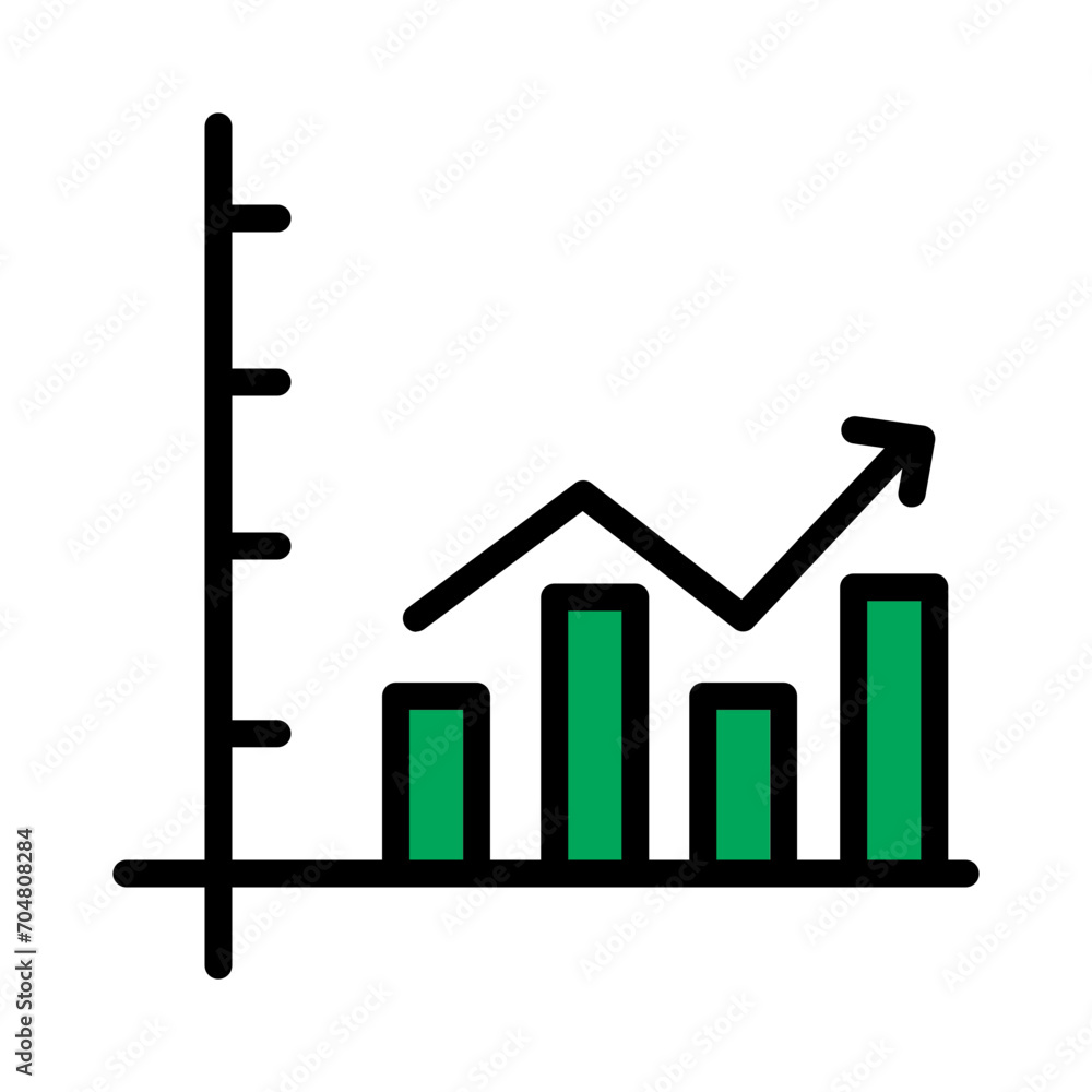 Chart Graph Growth Filled Outline Icon Chart Graph Growth Filled Outline Icon