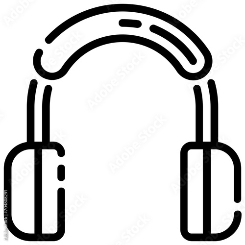 ear defenders outline vector icon