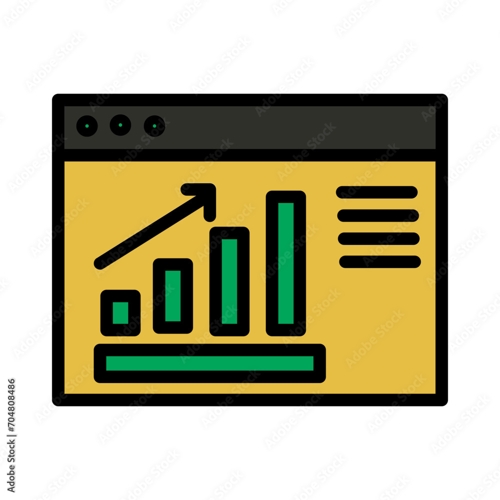 Graph Screen Web Filled Outline Icon Graph Screen Web Filled Outline Icon