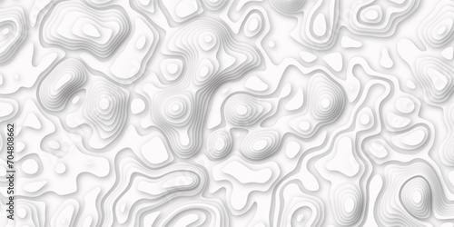 Topographic map. Geographic mountain relief. The stylized height of the topographic map contour. Abstract lines background paper texture Imitation of geographical map shades topography.
