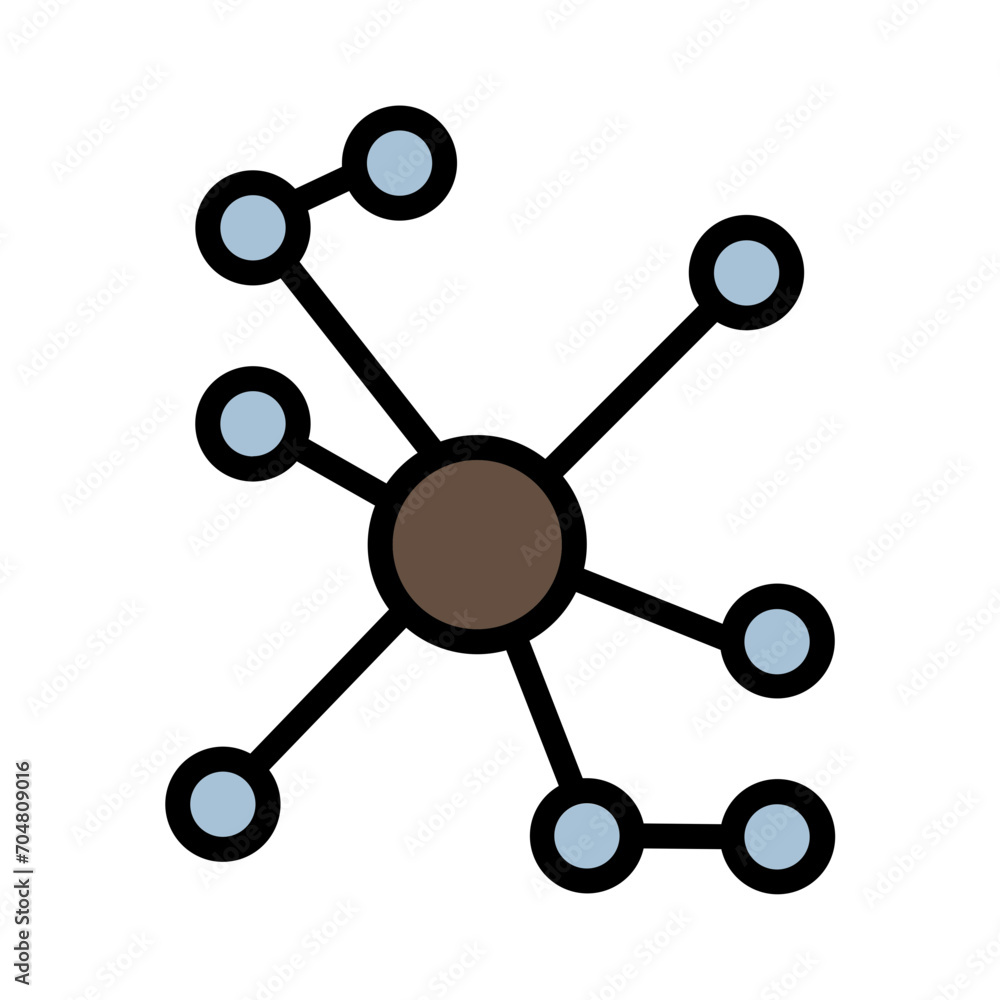 Chart Graph Network Filled Outline Icon Chart Graph Network Filled Outline Icon