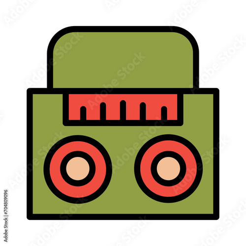 Audio Tape Player Filled Outline Icon