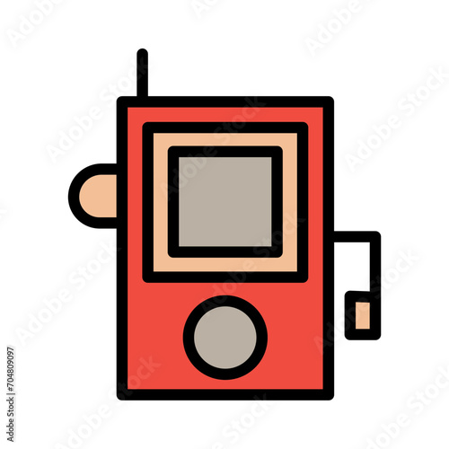 Audio Tape Player Filled Outline Icon