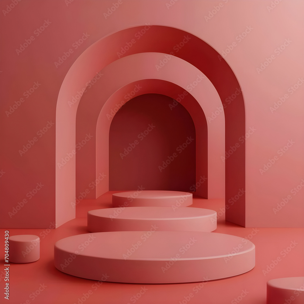 Red background composed in a minimalist style. Red background composed in a minimalist style.