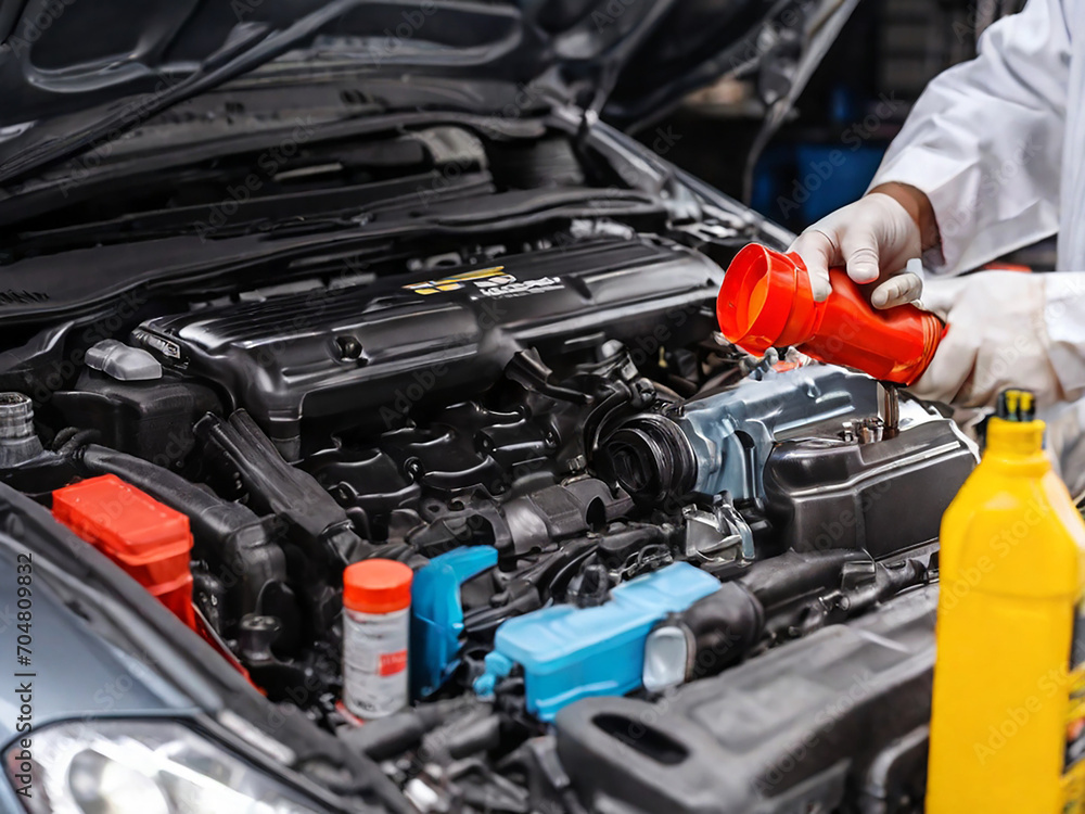 Car maintenance such as changing engine oil Gear oils and other fluids