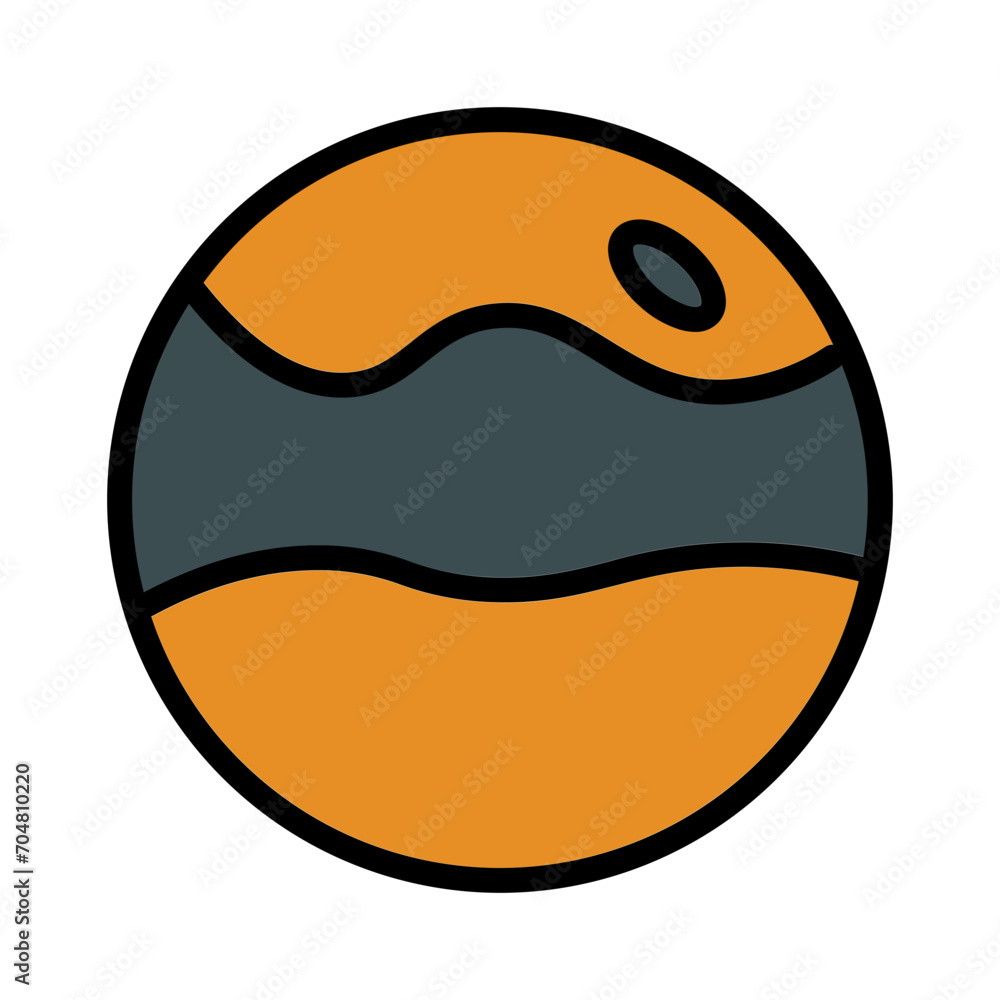 Astro Planet Pluto Filled Outline Icon Astro Planet Pluto Filled Outline Icon