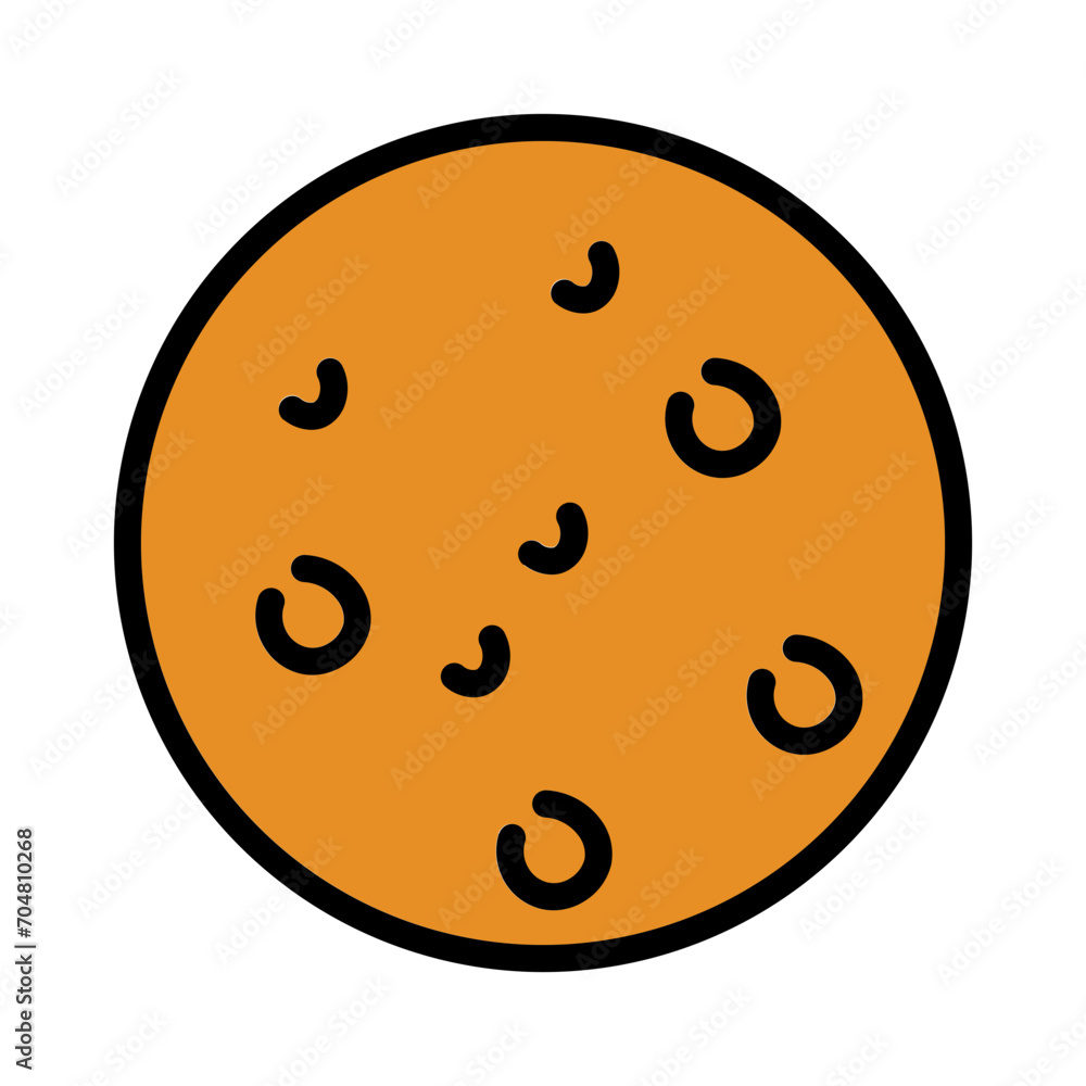 Fototapeta premium Comet Moon Planet Filled Outline Icon