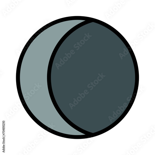 Astro Moon Stars Filled Outline Icon